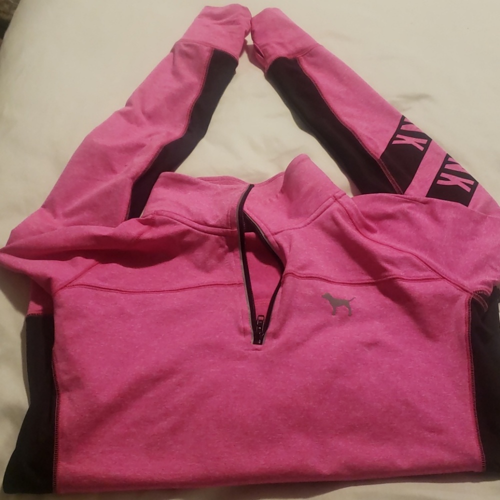 Large zip up Pink Victoria's secret stretch
